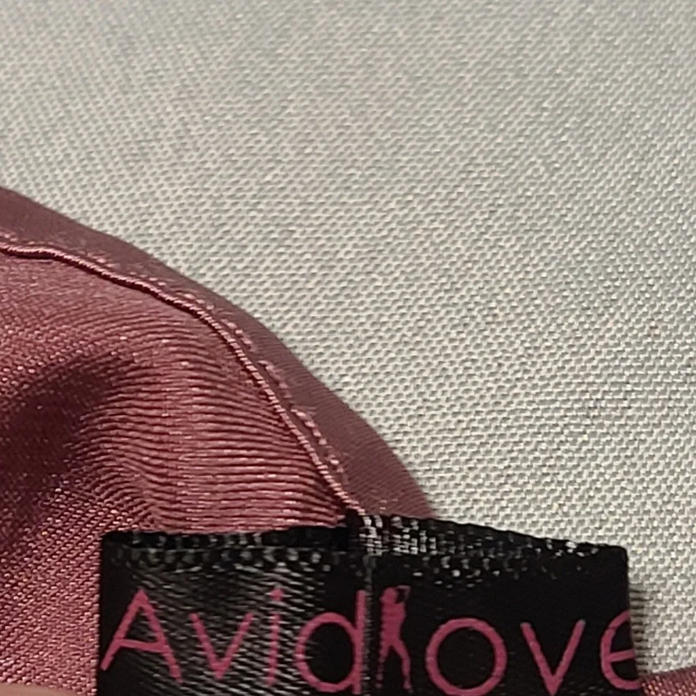Avidlove Nightgown Womens Small Pink Satin Adjustable Strap V-Neck Chemise‎ Slip